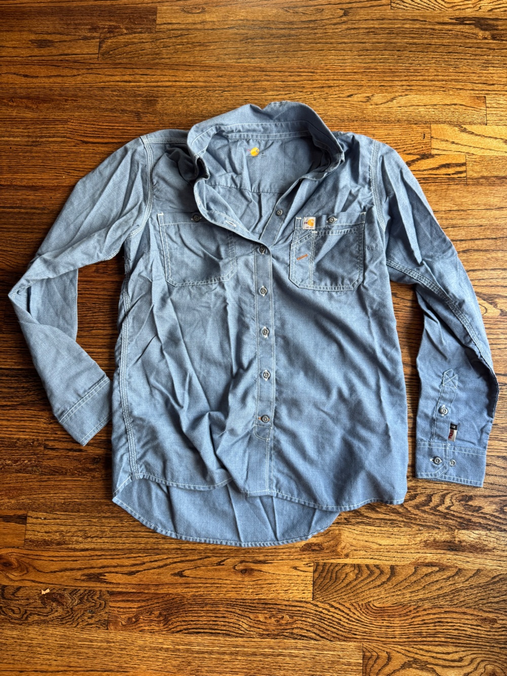 Carhartt Women's FR Blue Button-Down Work Shirt